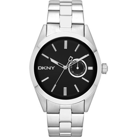 DKNY　腕時計　メンズ　NY1534　デイト　ブラック×シルバー