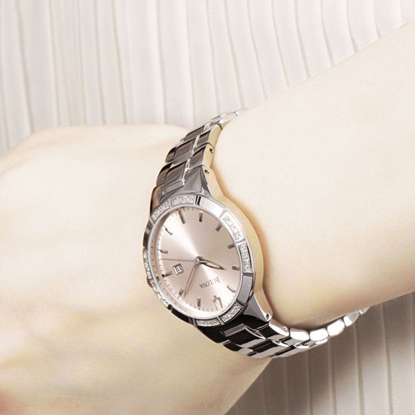 ブローバ　腕時計　レディース　ダイヤモンドコレクション　96R175　ピンク×シルバー - 腕時計の通販ならワールドウォッチショップ