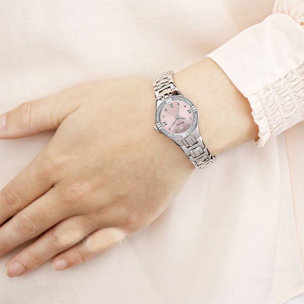 ブローバ　腕時計　レディースダイヤモンド　96R171　ピンク×シルバー - 腕時計の通販ならワールドウォッチショップ