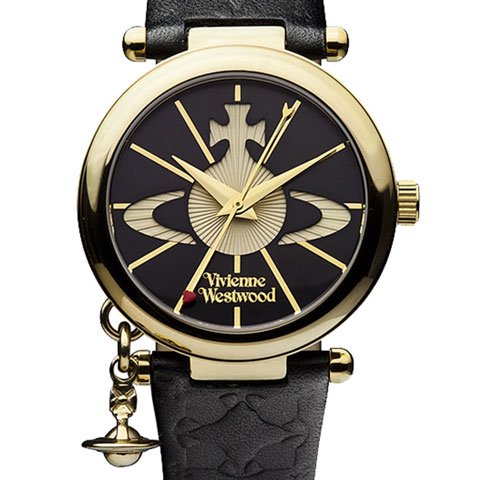ヴィヴィアン・ウエストウッド　腕時計　オーブ2　VV006BKGD　ゴールド×ブラックレザーベルト - 腕時計の通販ならワールドウォッチショップ