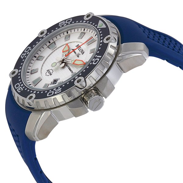 ブローバ　腕時計　マリンスター　サテライト　98B208　シルバー×ブルーラバーベルト - 腕時計の通販ならワールドウォッチショップ