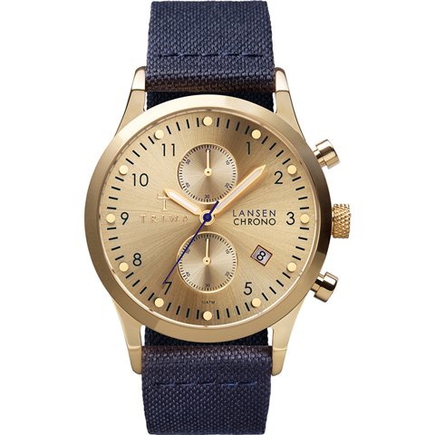Triwa(トリワ)　腕時計　ランセンクロノ　LCST103CL06　ゴールド×ネイビーレザーストラップ -  おしゃれな腕時計ならワールドウォッチショップ