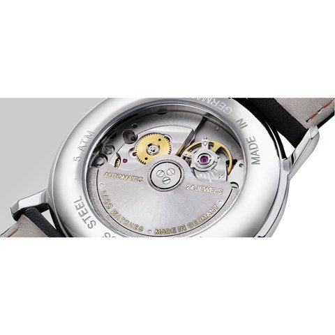 ラコ　腕時計　国内正規品　ヴィンテージ　861834　Laco15系自動巻ムーヴメント　ブラック×ブラックレザーベルト -  腕時計の通販ならワールドウォッチショップ