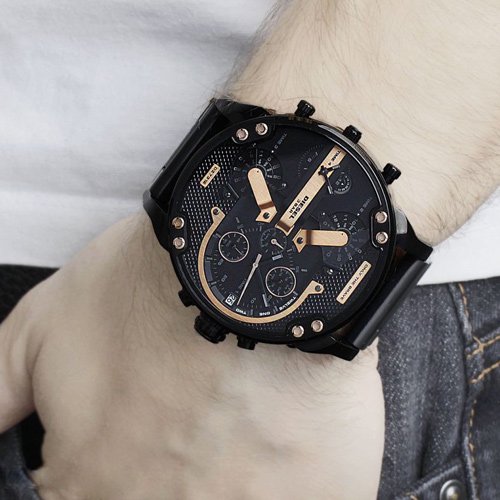 ディーゼル 腕時計　ミスターダディー　DZ7312　ブラック×ブラックステンレスベルト - 腕時計の通販ならワールドウォッチショップ