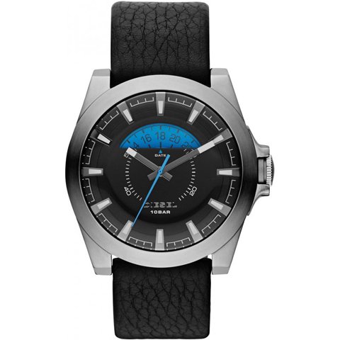 ディーゼル　腕時計　アージェス　DZ1659　ブラック×ブラックレザーベルト