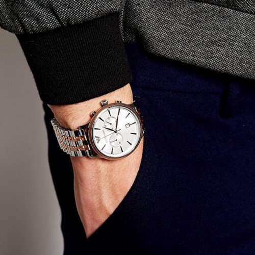 エンポリオアルマーニ　腕時計　アルファ　AR1826　シルバー×ツートン - 腕時計の通販ならワールドウォッチショップ