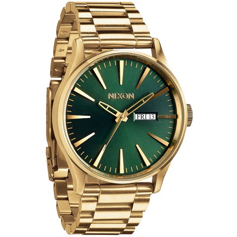 ニクソン　腕時計　セントリー　A3561919　グリーンサンレイ×ゴールド - 腕時計の通販ならワールドウォッチショップ