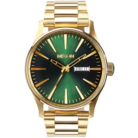 ニクソン 腕時計 セントリー A3561919 グリーンサンレイ×ゴールド