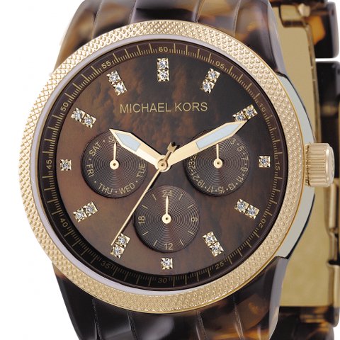マイケルコース　時計　レディース　リッツ　MK5038　チョコレート×べっ甲 - 腕時計の通販ならワールドウォッチショップ