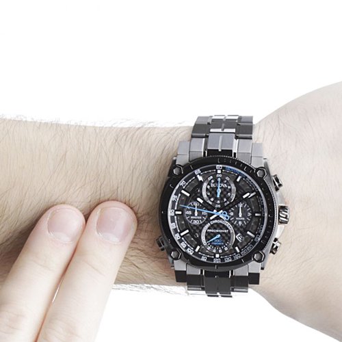 ブローバ　腕時計　プレシジョニスト　98B229　ブラック×ブラックステンレススチール - 腕時計の通販ならワールドウォッチショップ
