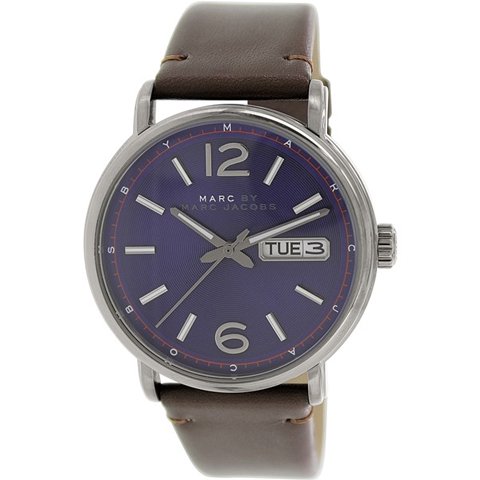 マークバイマークジェイコブス　腕時計　メンズ　ファーガス　MBM5078　パープル×ブラウンレザーベルト - 腕時計の通販ならワールドウォッチショップ