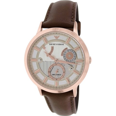 エンポリオアルマーニ 腕時計 メカニコ AR4667 シルバー×ブラウン