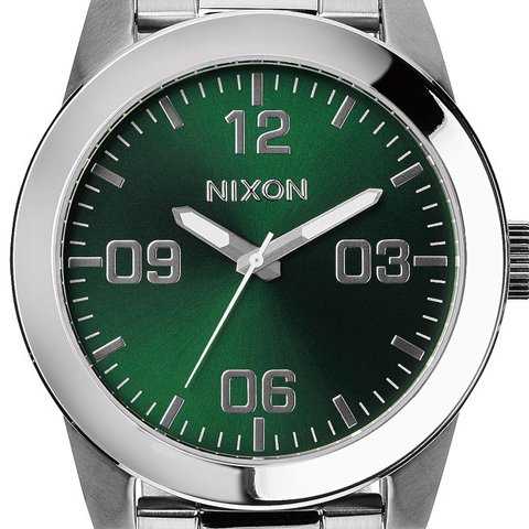 ニクソン 腕時計 コーポラル A3461696 サンレイグリーン×シルバー