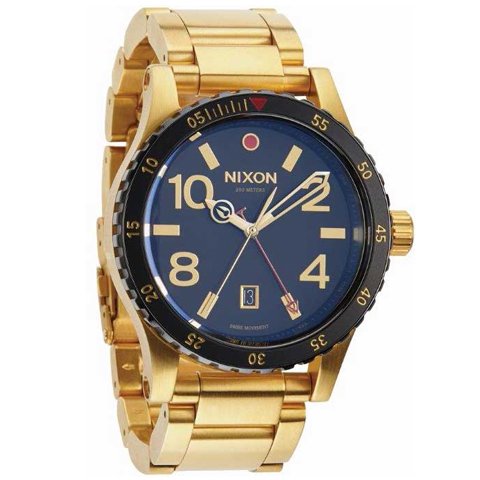 ニクソン　腕時計　ディプロマット GMT　A277513　ブラック×ゴールド - 腕時計の通販ならワールドウォッチショップ