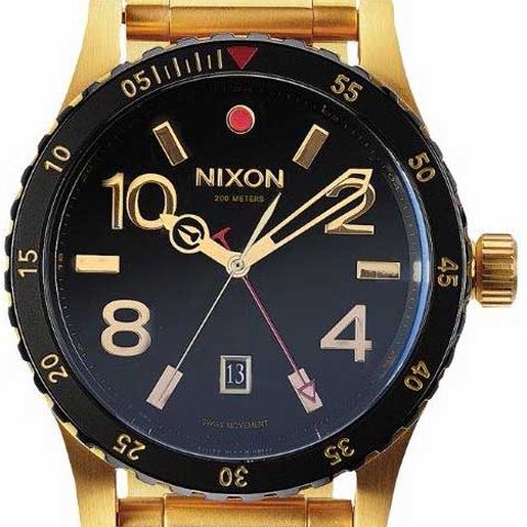 ニクソン　腕時計　ディプロマット GMT　A277513　ブラック×ゴールド - 腕時計の通販ならワールドウォッチショップ