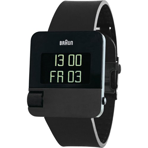 ブラウン|Braun　時計/デジタルウォッチ/レトロデザイン/BN0106BKBKG/オールブラック×ブラックラバーベルト -  腕時計の通販ならワールドウォッチショップ