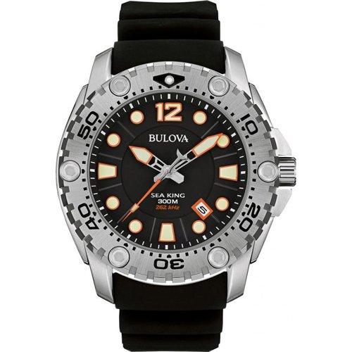 ブローバ　腕時計　シーキング　UHFコレクション　ブラック×シルバーケース×ブラックラバーベルト - 腕時計の通販ならワールドウォッチショップ