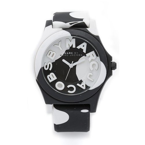 マークバイマークジェイコブス　時計　レエィース　MBM4027　スローン　ホワイト×ブラックラバーベルト - 腕時計の通販ならワールドウォッチショップ
