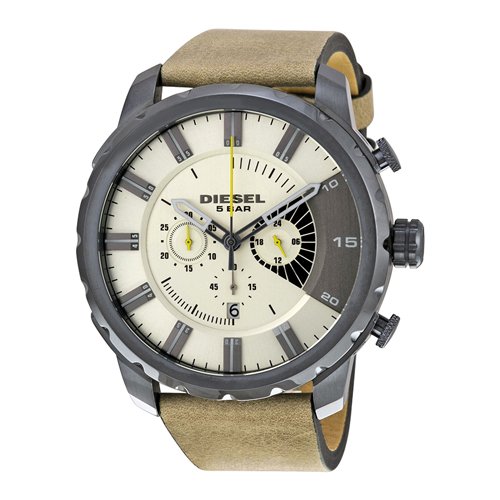 ディーゼル　腕時計　ストロングホールド　DZ4354　ライトベージュ×サンドベージュレザーベルト - 腕時計の通販ならワールドウォッチショップ