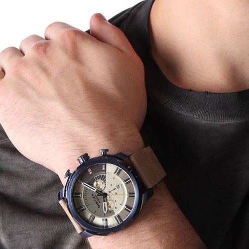 ディーゼル　腕時計　ストロングホールド　DZ4354　ライトベージュ×サンドベージュレザーベルト - 腕時計の通販ならワールドウォッチショップ