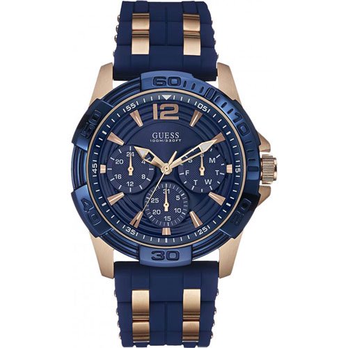 ゲス　腕時計　メンズ　オアシス　W0366G4　ブルーダイアル×ブルーラバーベルト - 腕時計の通販ならワールドウォッチショップ