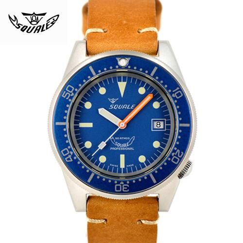 Squale 1521 ブルー×オレンジ ダイバーズウォッチ スクワーレ スクワーレ 腕時計 1521コレクション - 腕時計の通販なら