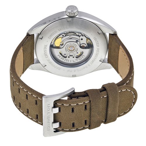 ハミルトン　腕時計　カーキフィールド　デイデイト　H70505833　ブラックダイアル×カーキレザーベルト- 腕時計の通販ならワールドウォッチショップ