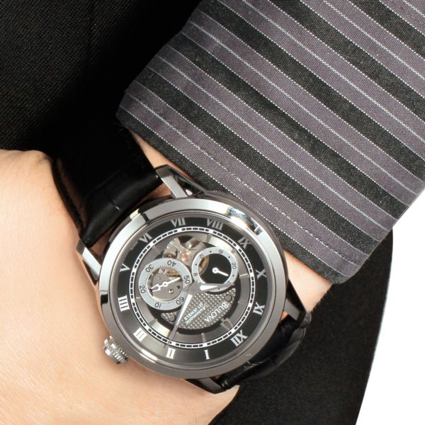 ブローバ　腕時計　BVAシリーズ　96A135　オートマチック　ブラックレザーベルト - 腕時計の通販ならワールドウォッチショップ