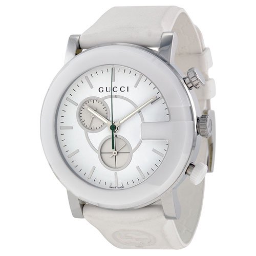 グッチ　腕時計　メンズ　G-クロノ　YA101346　ホワイトダイアル×ホワイトラバーベルト- 腕時計の通販ならワールドウォッチショップ