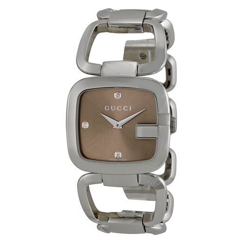 グッチ　腕時計　レディース　G-グッチ　YA125401　ブラウンダイアル×ステンレスベルト- 腕時計の通販ならワールドウォッチショップ