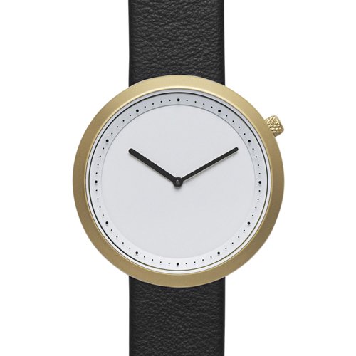 ブルブル　腕時計　Facette 06　ホワイト×ゴールドケースブラックレザーベルト - 腕時計の通販ならワールドウォッチショップ