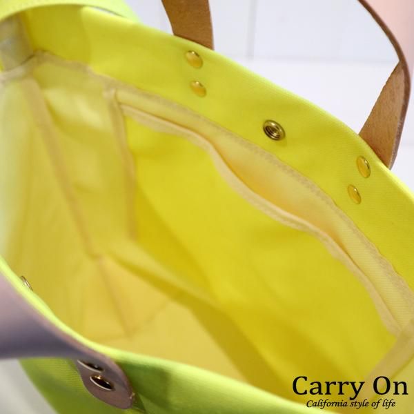 蛍光カラー帆布縦型トートBAG【Made in Japan】 - Carry On