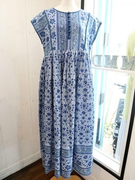 iocus】ハンドブロックプリントワンピース - Carry On ONLINE STORE