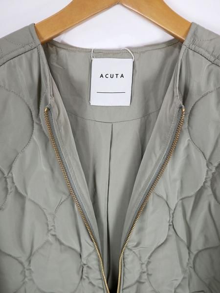 ACUTA】蓄熱中綿オニオンステッチキルティングシャツテイルブルゾン 