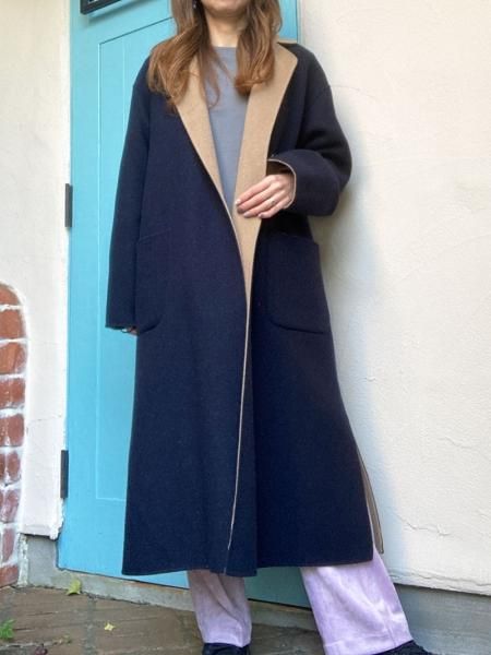 QTUME】ダブルリバーウールテーラードロングコート - Carry On ONLINE