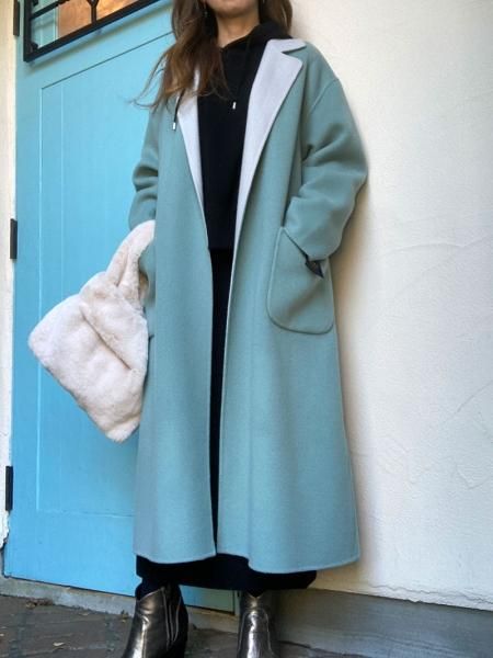 QTUME】ダブルリバーウールテーラードロングコート - Carry On ONLINE