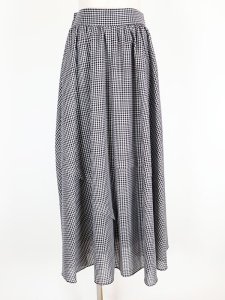【NUS】ギンガムチェックフレアースカート【Made in Japan】