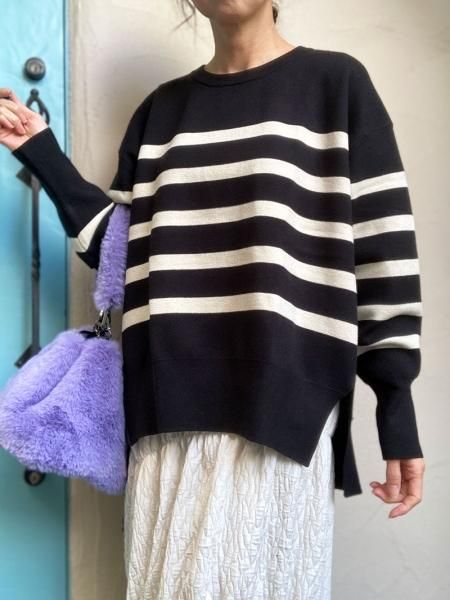 QTUME】パネルボーダーニット - Carry On ONLINE STORE