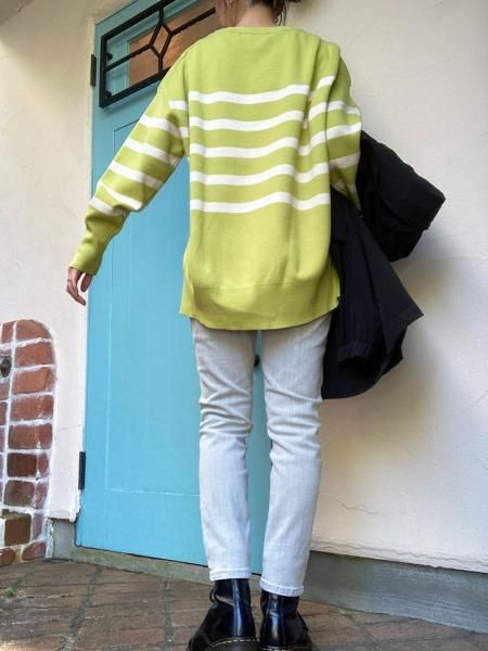 ちゅみＬＬ白黒パネルボーダー背コットンレース切替Ｔシャツ コットンパネルボーダー バスクシャツ | maison TOMORROWLAND