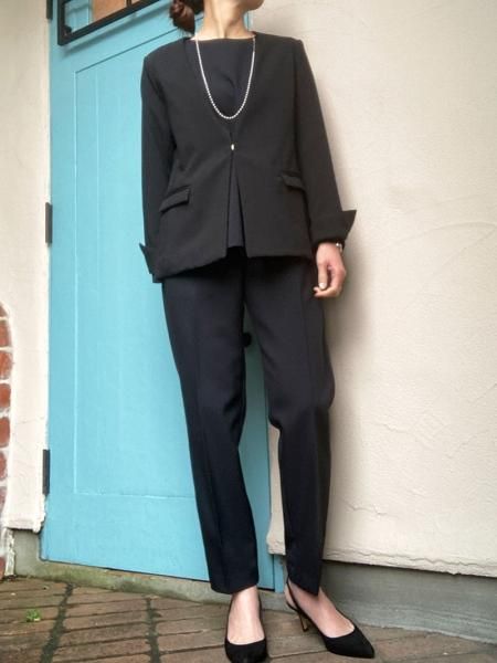 MICA&DEAL マイカアンドディール　ノーカラジャケット BLK36のみ再入荷】【MICA&DEAL】ノーカラーボックスジャケット