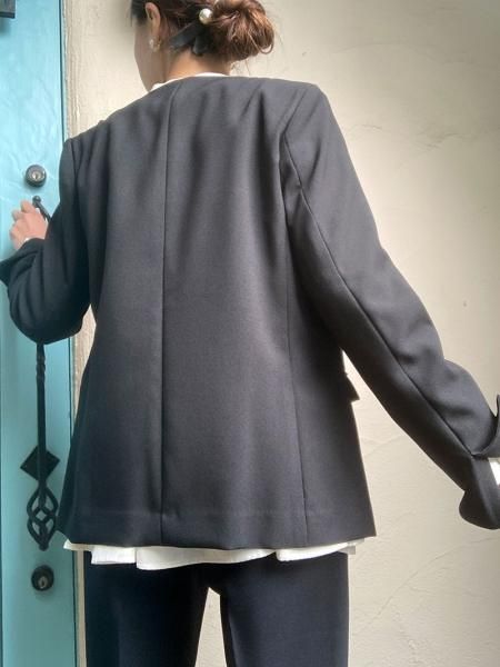 BLK36のみ再入荷】【MICA&DEAL】ノーカラーボックスジャケット