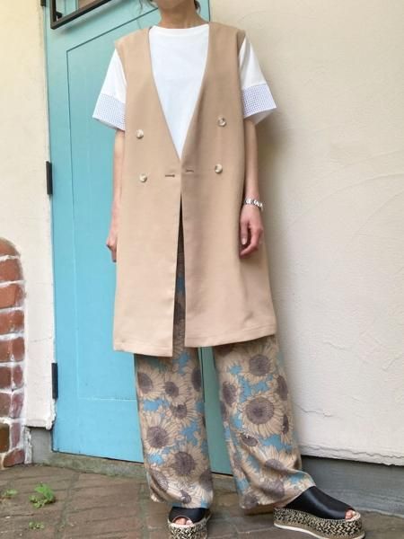 NUS】ひまわり柄プリントイージーパンツ - Carry On ONLINE STORE