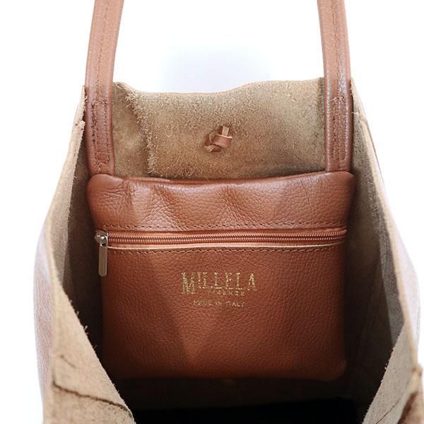 ★新品★MILLELA FIRENZE バック　オレンジ IMPORT】レザーバッグ バッグ ブランド 20代 30代 40代 50代 お