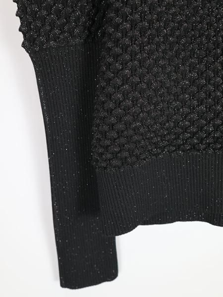 Sov. 】プレーティングラメホイップパワショルニット - Carry On