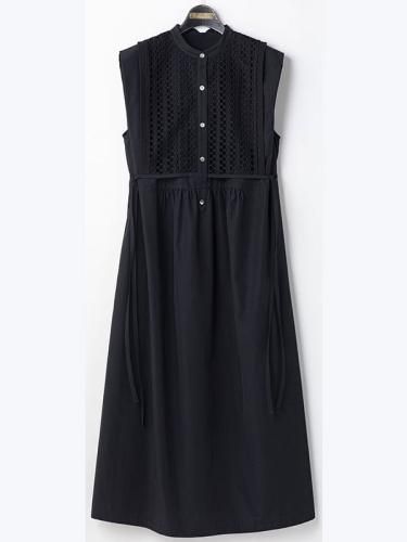 Lallia Mu クロシェレース　ワンピース Lallia Mù クロシェレースノースリーブドレス - メルカリ