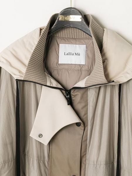 配送員設置 Lallia STORE ONLINE On Carry - Mu】ライトダウンナイロンコート ジャケット・アウター