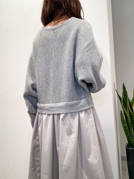 CYNICAL】スパンコールヤーンニットドッキングワンピース - Carry On