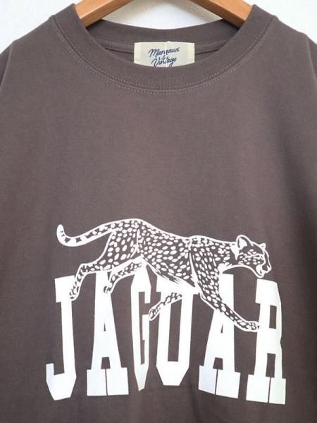 ジャガー プリント 長袖Tシャツ ホワイト マルゴーヴィンテージ