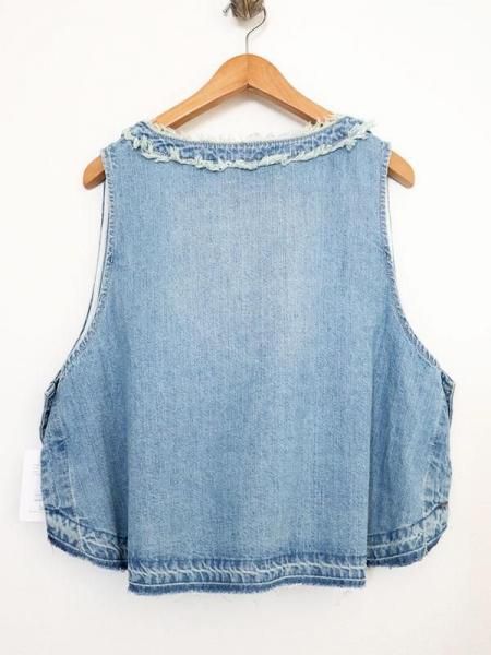ブランド購入サイト QTUME|デニムフリンジベスト STORE ONLINE On Carry - トップス