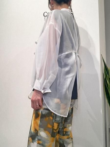 ブラウス シャツ 「Lallia Mu」フロントシャーリングシアーシャツ レディース 2512673-1-1.jpg
